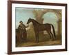 The Godolphin Arabien, Held by a Groom, in a Landscape with a Ruined Arch, 1731 (Oil on Canvas)-John Wootton-Framed Giclee Print