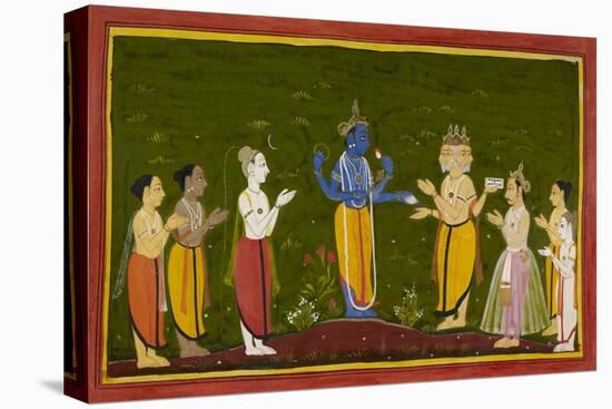 The Gods Approach Vishnu-null-Stretched Canvas