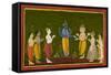 The Gods Approach Vishnu-null-Framed Stretched Canvas