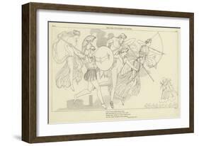 The Gods Descending to Battle-John Flaxman-Framed Giclee Print