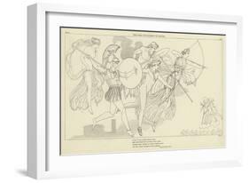 The Gods Descending to Battle-John Flaxman-Framed Giclee Print