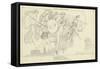 The Gods Descending to Battle-John Flaxman-Framed Stretched Canvas