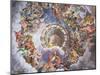 The Gods of Olympus, Trompe L'Oeil Ceiling from the Sala Dei Giganti, 1528-Giulio Romano-Mounted Giclee Print