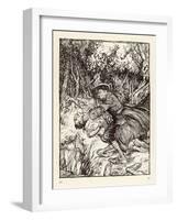 The Gold Bug with Captain Kidd-Arthur Rackham-Framed Art Print