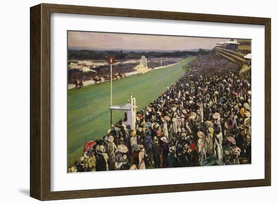 The Gold Cup Ascot, The Royal Enclosure, 1922-Sir John Lavery-Framed Giclee Print