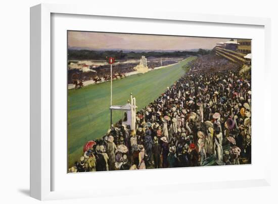 The Gold Cup Ascot, The Royal Enclosure, 1922-Sir John Lavery-Framed Giclee Print