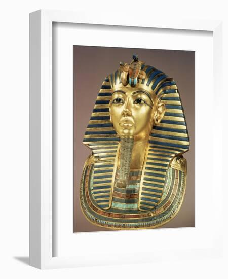 The Gold Funerary Mask, from the Tomb of Tutankhamun (circa 1370-52 BC) New Kingdom-null-Framed Giclee Print