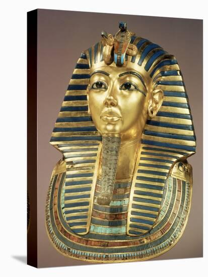 The Gold Funerary Mask, from the Tomb of Tutankhamun (circa 1370-52 BC) New Kingdom-null-Stretched Canvas