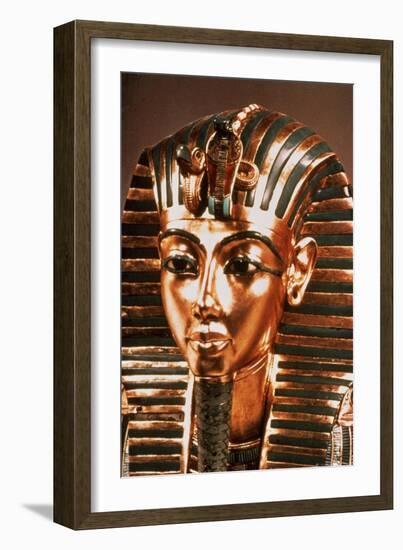 The Gold Mask, from the Treasure of Tutankhamun (circa 1370-52 BC) circa 1340 BC-null-Framed Giclee Print