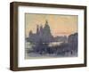 The Gold Moon (Venice: View of Santa Maria Delle Salute from Il Redentore)-Joseph Pennell-Framed Giclee Print