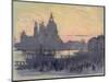 The Gold Moon (Venice: View of Santa Maria Delle Salute from Il Redentore)-Joseph Pennell-Mounted Giclee Print