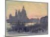 The Gold Moon (Venice: View of Santa Maria Delle Salute from Il Redentore)-Joseph Pennell-Mounted Giclee Print