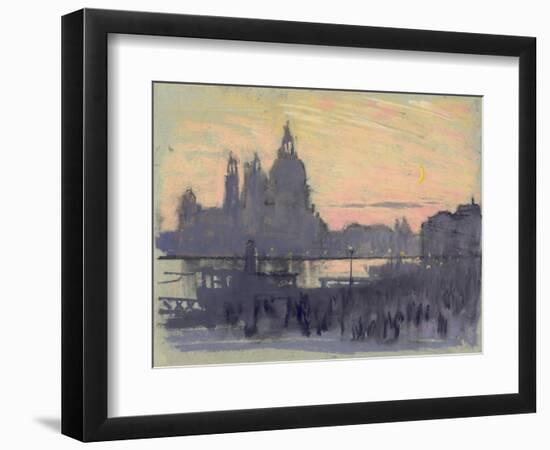 The Gold Moon (Venice: View of Santa Maria Delle Salute from Il Redentore)-Joseph Pennell-Framed Premium Giclee Print