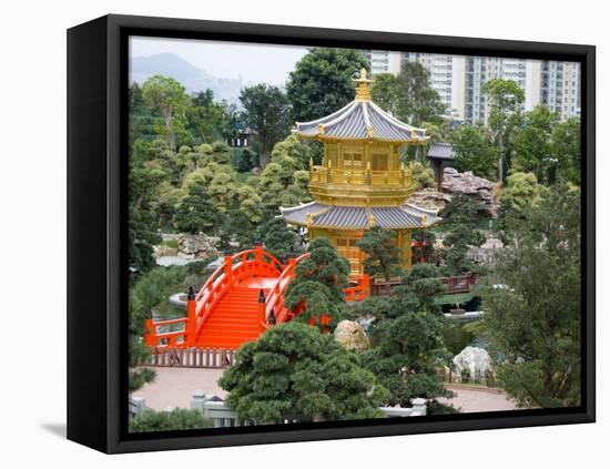 The Gold Pavilion of Absolute Perfection, Wong Tai Sin District, Kowloon, Hong Kong, China-Charles Crust-Framed Stretched Canvas