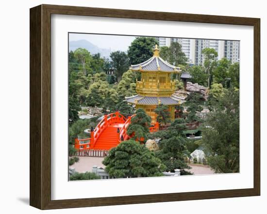 The Gold Pavilion of Absolute Perfection, Wong Tai Sin District, Kowloon, Hong Kong, China-Charles Crust-Framed Photographic Print