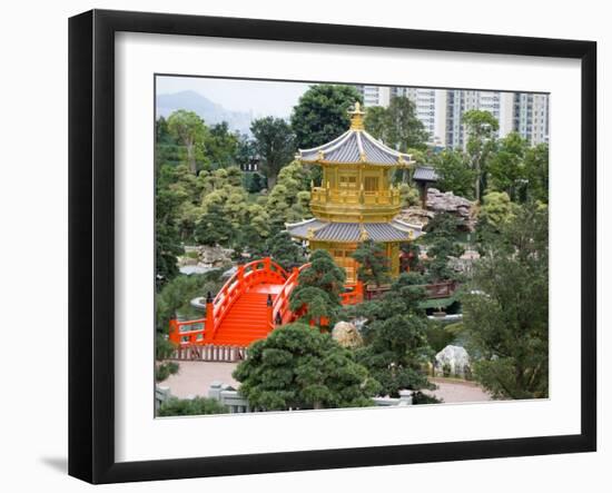 The Gold Pavilion of Absolute Perfection, Wong Tai Sin District, Kowloon, Hong Kong, China-Charles Crust-Framed Photographic Print