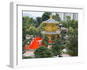 The Gold Pavilion of Absolute Perfection, Wong Tai Sin District, Kowloon, Hong Kong, China-Charles Crust-Framed Photographic Print