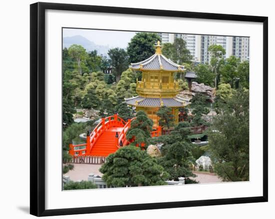 The Gold Pavilion of Absolute Perfection, Wong Tai Sin District, Kowloon, Hong Kong, China-Charles Crust-Framed Photographic Print