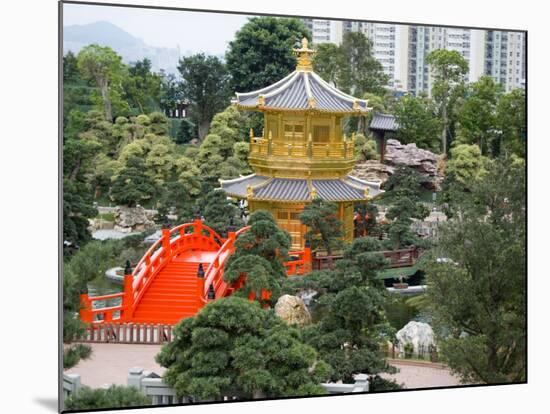 The Gold Pavilion of Absolute Perfection, Wong Tai Sin District, Kowloon, Hong Kong, China-Charles Crust-Mounted Photographic Print