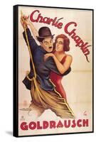 The Gold Rush, German Movie Poster, 1925-null-Framed Stretched Canvas