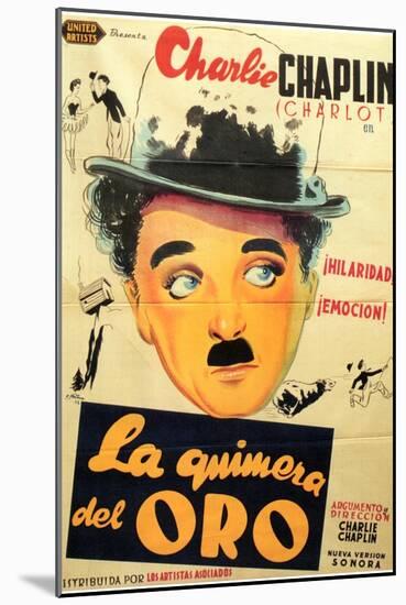 The Gold Rush, Spanish Movie Poster, 1925-null-Mounted Art Print