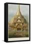 The Gold Temple of the Principal Idol Guadma at Rangoon Plate 7 from "Rangoon Views"-Joseph Moore-Framed Stretched Canvas