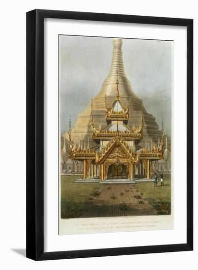 The Gold Temple of the Principal Idol Guadma at Rangoon Plate 7 from "Rangoon Views"-Joseph Moore-Framed Giclee Print
