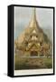 The Gold Temple of the Principal Idol Guadma at Rangoon Plate 7 from "Rangoon Views"-Joseph Moore-Framed Stretched Canvas