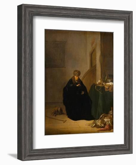 The Gold Weigher, c.1635-1640-Willem de Poorter-Framed Giclee Print