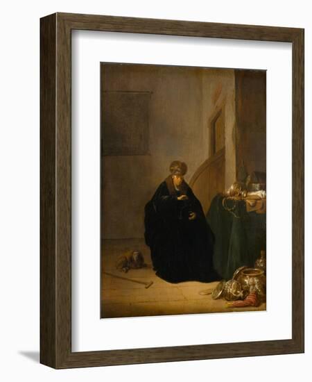 The Gold Weigher, c.1635-1640-Willem de Poorter-Framed Giclee Print