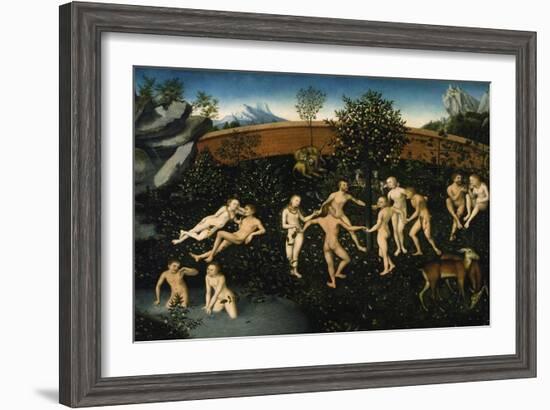 The Golden Age, about 1530-Lucas Cranach the Elder-Framed Giclee Print