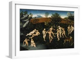 The Golden Age, about 1530-Lucas Cranach the Elder-Framed Giclee Print