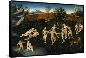 The Golden Age, about 1530-Lucas Cranach the Elder-Framed Stretched Canvas