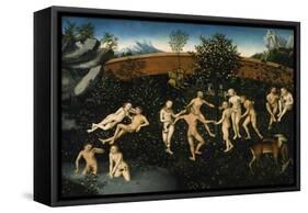 The Golden Age, about 1530-Lucas Cranach the Elder-Framed Stretched Canvas