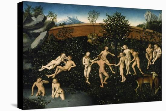 The Golden Age, about 1530-Lucas Cranach the Elder-Stretched Canvas