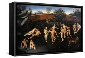 The Golden Age, C,1530-Lucas the Elder Cranach-Framed Stretched Canvas