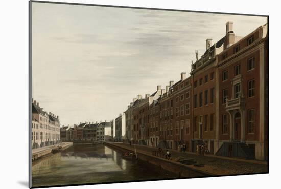 The 'Golden Bend' in the Herengracht, Amsterdam as Seen from the West, 1672-Gerrit Adriaensz Berckheyde-Mounted Giclee Print