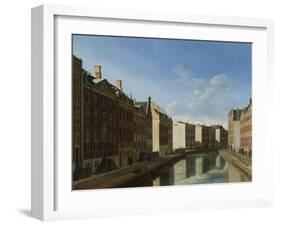 The ‘Golden Bend’ in the Herengracht, Amsterdam from the East, 1671-2-Gerrit Adriaensz Berckheyde-Framed Giclee Print