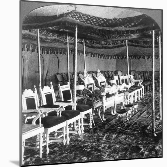 The Golden Canopy in the Durbar Tent of the Maharaja of Kashmir, Delhi, India, 1903-Underwood & Underwood-Mounted Giclee Print