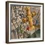 The Golden Cross Being Placed on the Top of St Paul's Cathedral-Peter Jackson-Framed Giclee Print