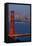 The Golden Gate Bridge and San Francisco Skyline at Night-Miles-Framed Stretched Canvas