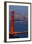 The Golden Gate Bridge and San Francisco Skyline at Night-Miles-Framed Photographic Print