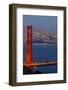 The Golden Gate Bridge and San Francisco Skyline at Night-Miles-Framed Photographic Print