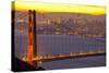 The Golden Gate Bridge and San Francisco Skyline at Sunrise-Miles-Stretched Canvas