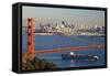 The Golden Gate Bridge and Sand Francisco Skyline-Miles-Framed Stretched Canvas