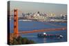 The Golden Gate Bridge and Sand Francisco Skyline-Miles-Stretched Canvas