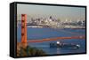 The Golden Gate Bridge and Sand Francisco Skyline-Miles-Framed Stretched Canvas