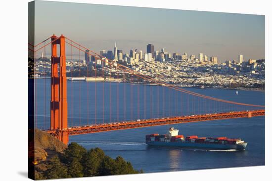 The Golden Gate Bridge and Sand Francisco Skyline-Miles-Stretched Canvas