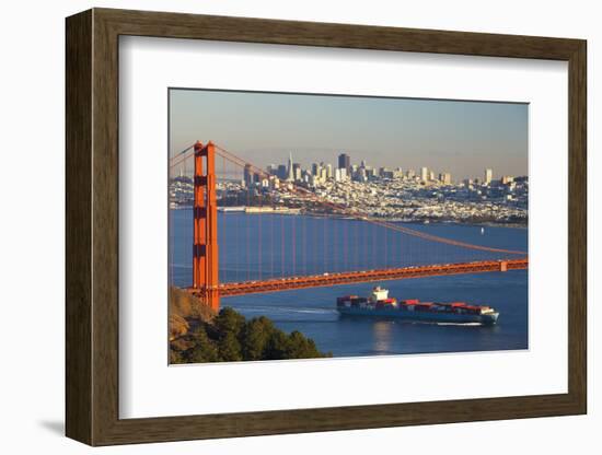 The Golden Gate Bridge and Sand Francisco Skyline-Miles-Framed Photographic Print