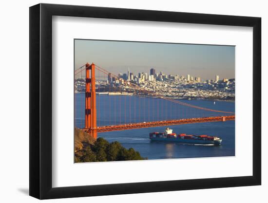 The Golden Gate Bridge and Sand Francisco Skyline-Miles-Framed Photographic Print